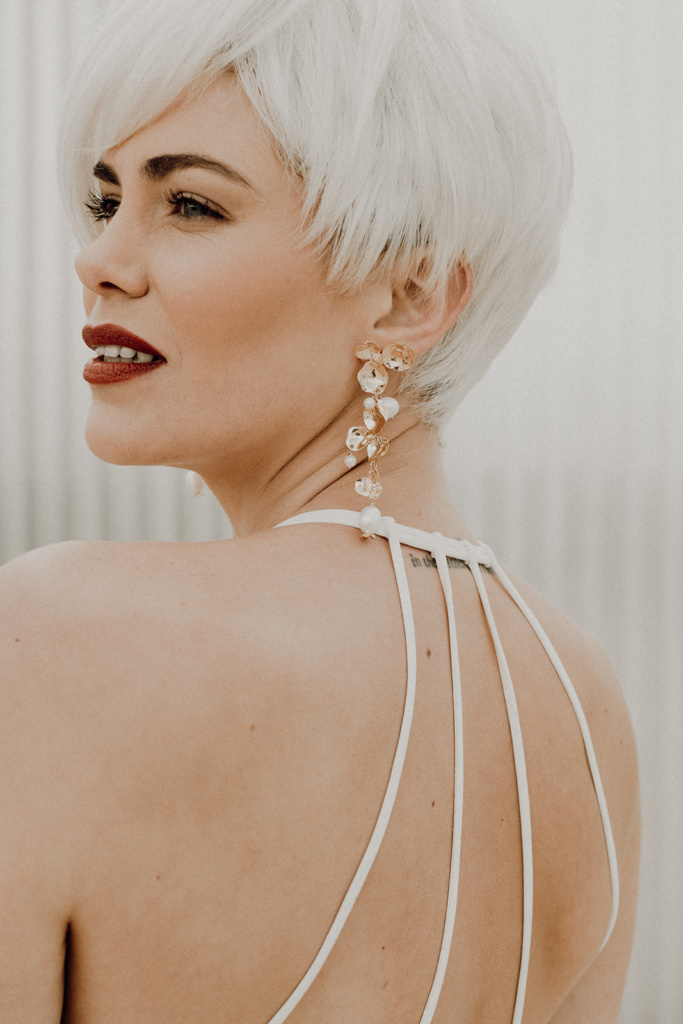 Maquillage mariée rouge à lèvres rouge
