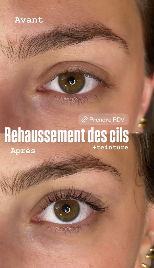 Rehaussement des cils avec teinture à Bordeaux par une experte du regard