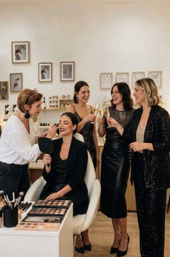 Maquillage glam et shooting photo pour anniversaire ou EVJF